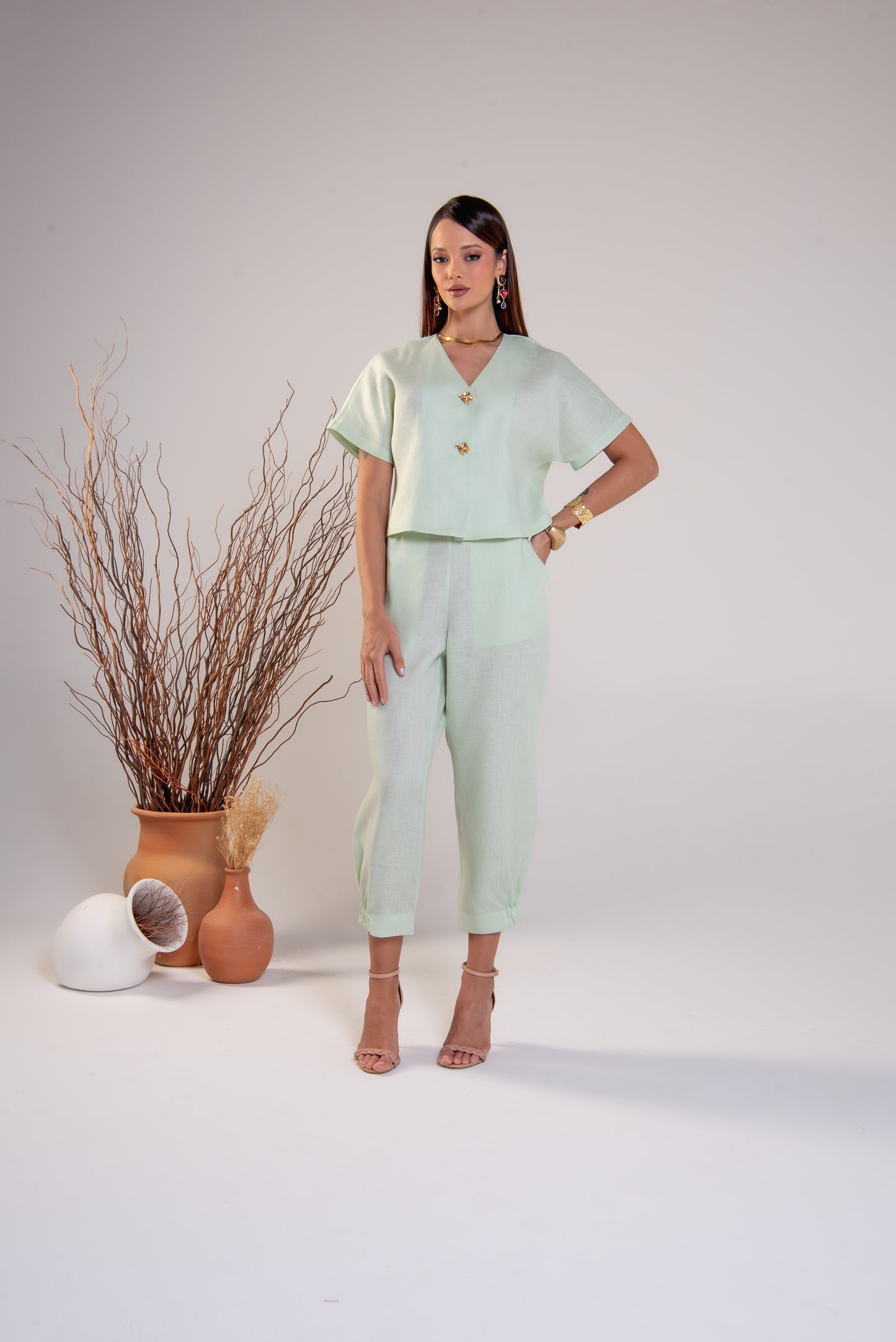 Calça Jade Verde Claro