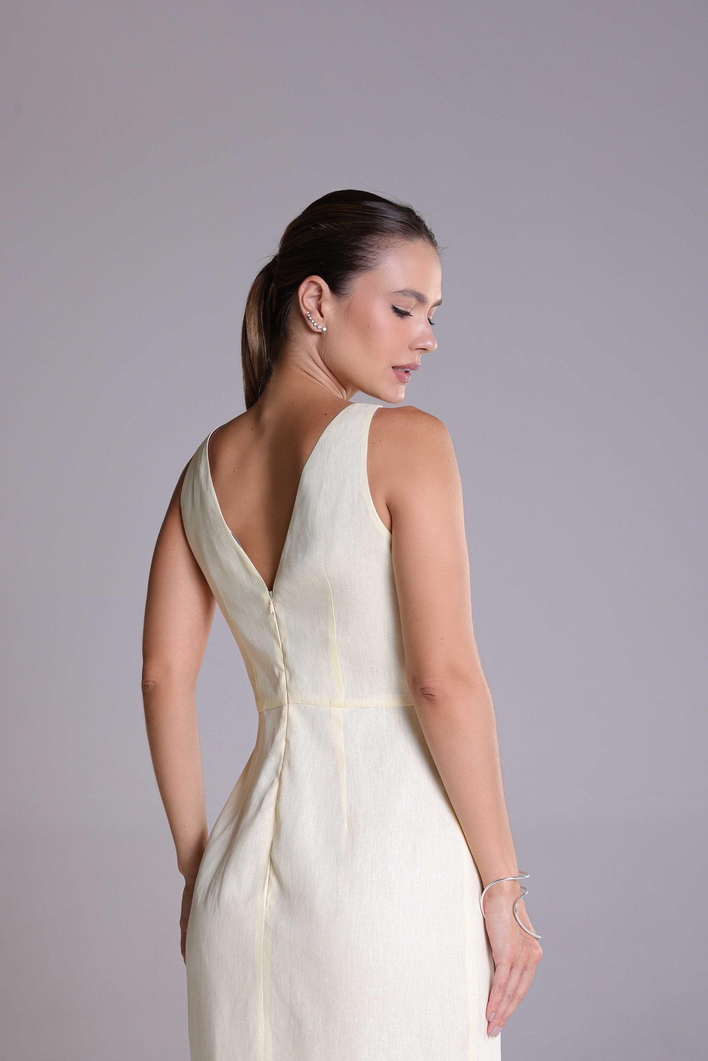 Vestido Isla Amarelo Claro