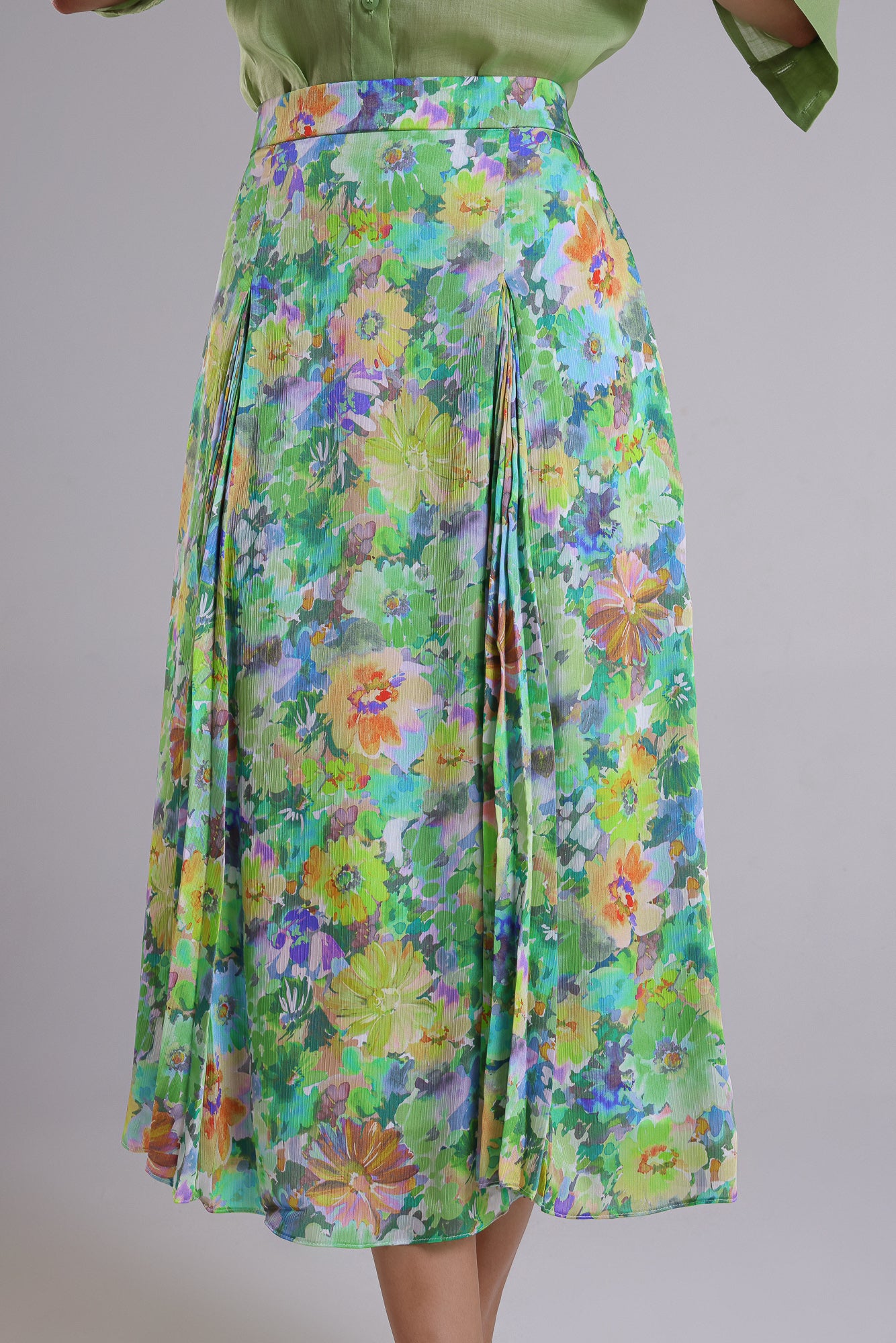 Saia Amélie Floral Verde