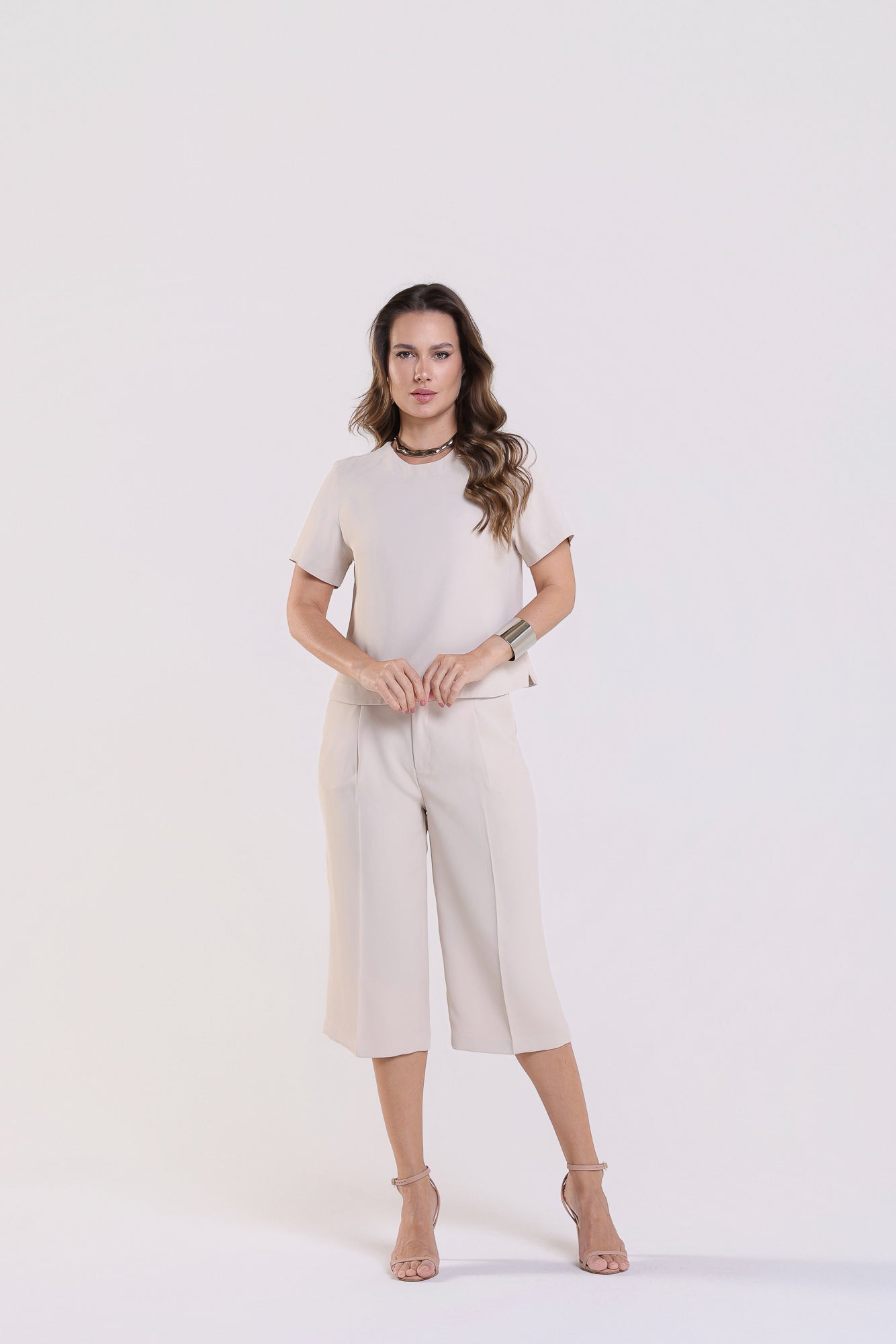 Blusa Catherine Patou Bege