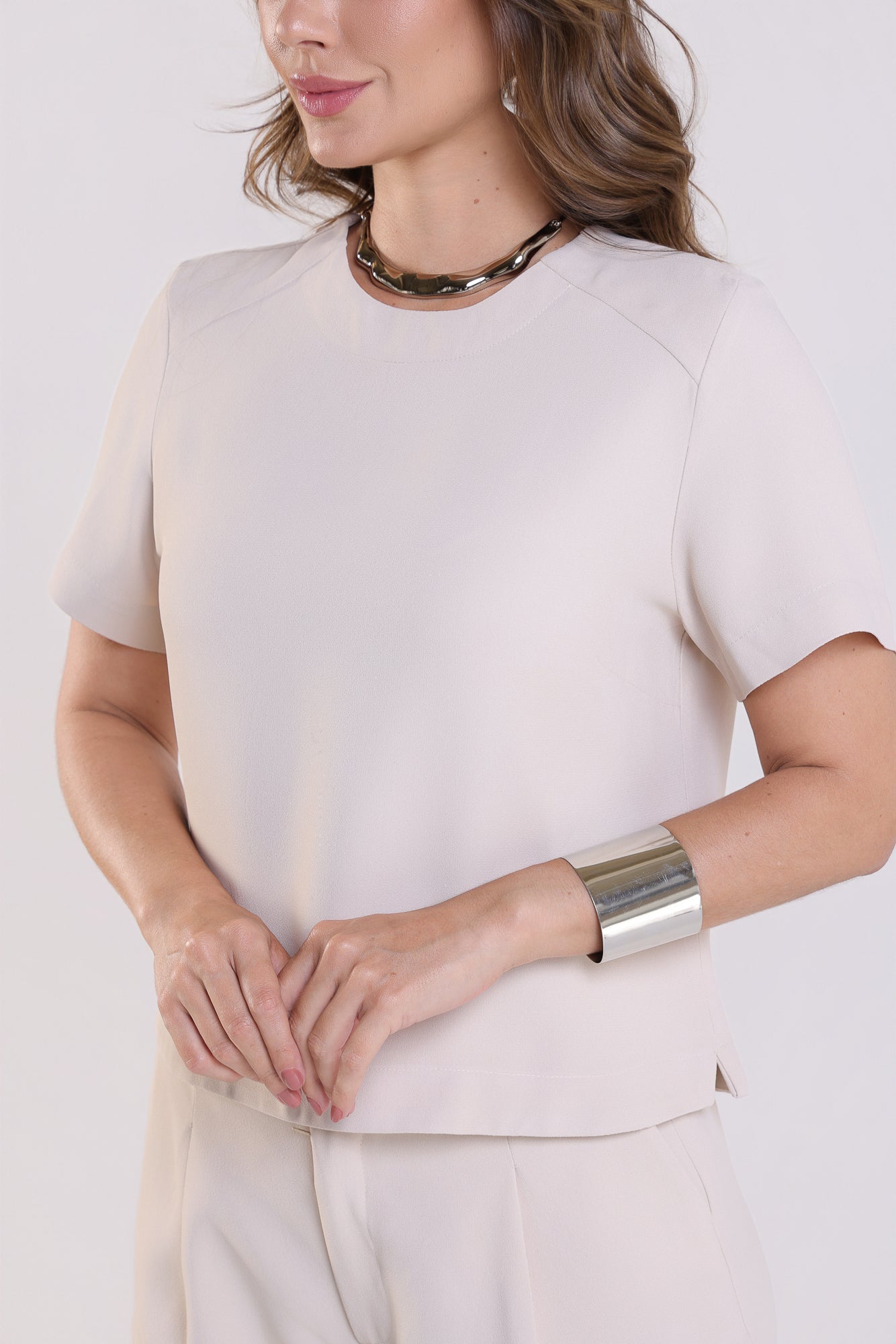 Blusa Catherine Patou Bege