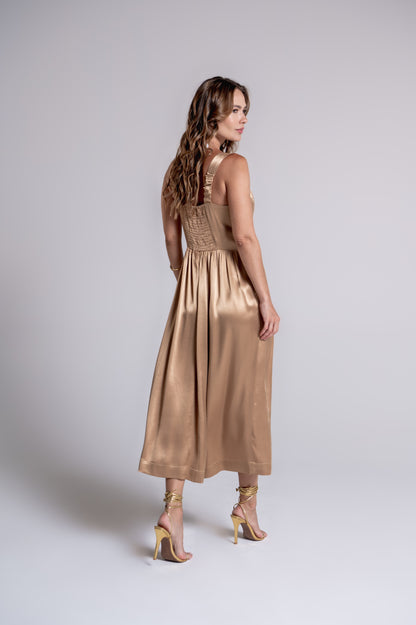 Vestido Manton Dourado