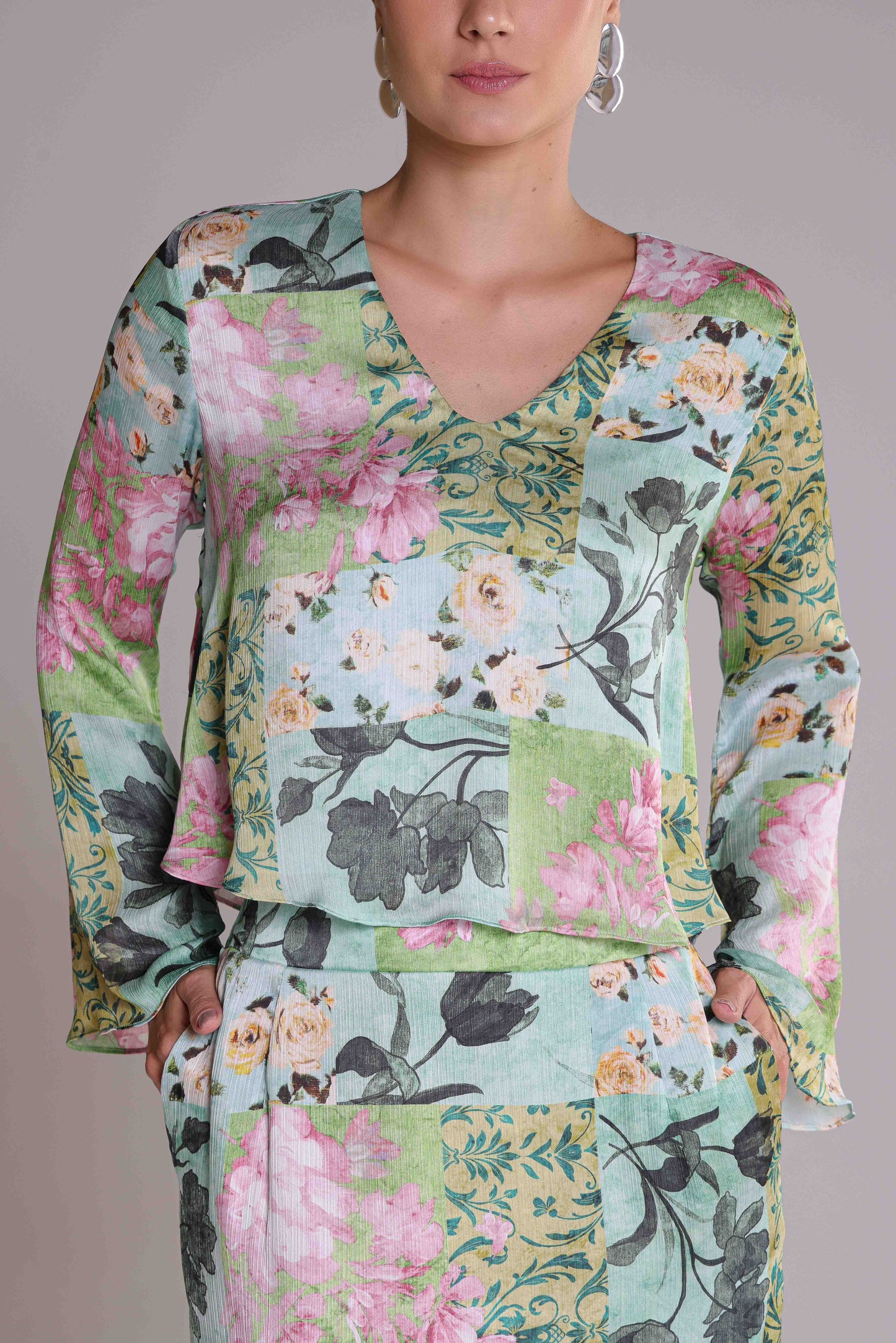 Conjunto Milazzo Seda Floral