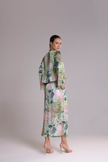 Conjunto Milazzo Seda Floral